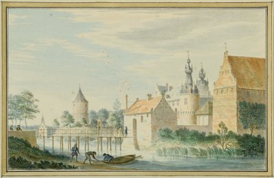 Castle Complex by a River by Unbekannt Unbekannt